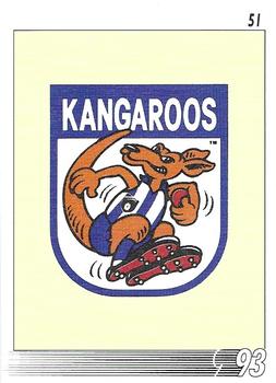 1993 Select AFL #51 Logo Back